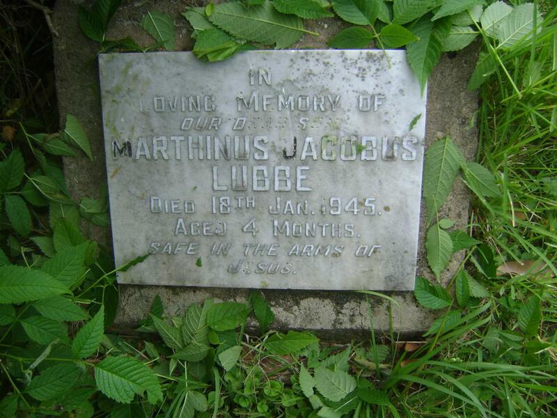 LUBBE Marthinus Jacobus -1945