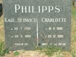 PHILIPPS Karl Heinrich 1890-196? & Charlotte 1896-1980