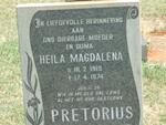 PRETORIUS Heila Magdalena 1919-1974