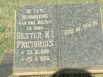 PRETORIUS Hester M.I. 1881-1966