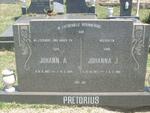 PRETORIUS Johann A. 1903-1974 & Johanna J. 1917-1985