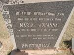 PRETORIUS Maria Johanna 1891-1969