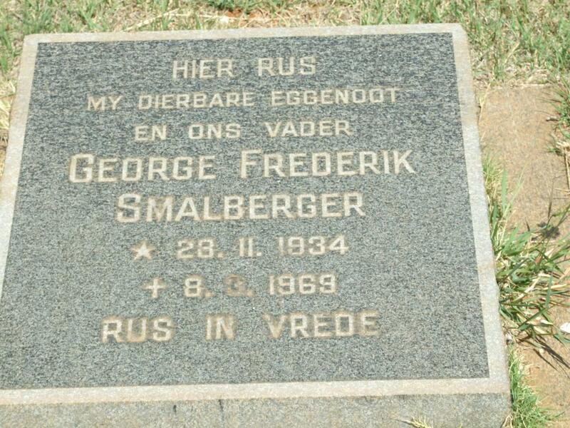 SMALBERGER George Frederik 1934-1969