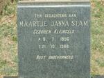 STAM Maartje Janna nee KLEINGELD 1896-1966