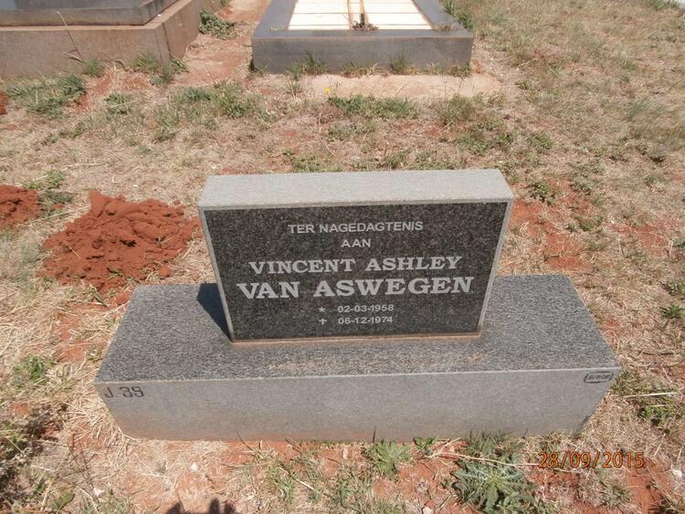 ASWEGEN Vincent Ashley, van 1958-1974