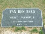 BERG Gert Jacobus, van den 1902-1968