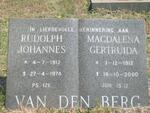 BERG Rudolph Johannes, van den 1912-1974 & Magdalena Gertruida 1912-2000