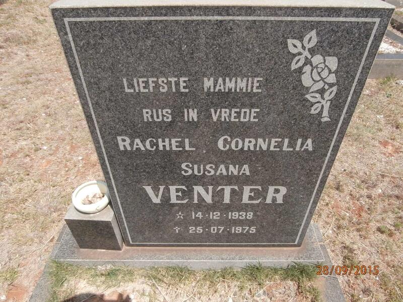 VENTER Rachel Cornelia Susana 1938-1975
