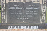 SWANEPOEL Andries Johannes 1889-1963 & Elizabeth Wilhelmina 1899-1990
