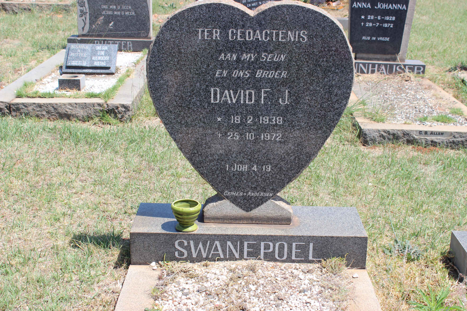 SWANEPOEL David F.J. 1938-1972
