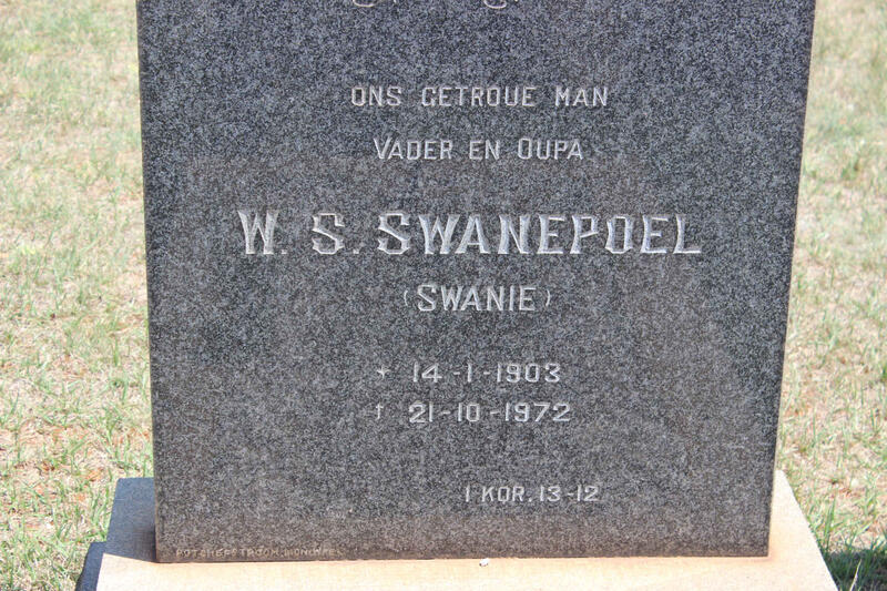 SWANEPOEL W.S. 1903-1972