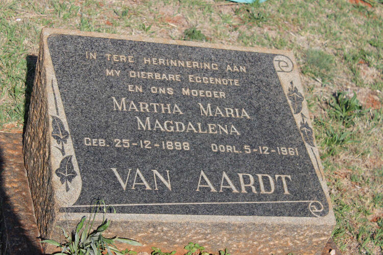 AARDT Martha Maria Magdalena, van 1898-1961