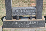 MERWE John, v.d. 1908-1970 & Rose 1910-1994