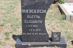BERG Aletta Elizabeth, van den 1907-1970