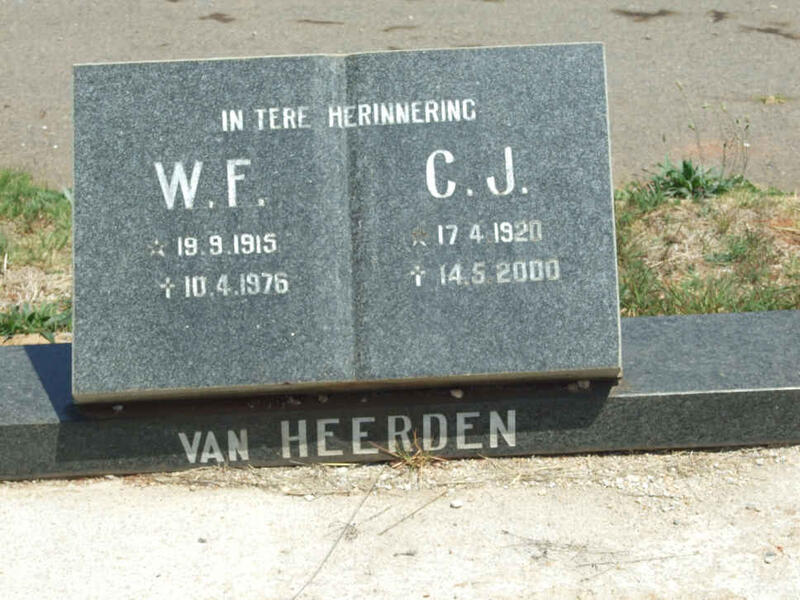 HEERDEN W.F., van 1915-1976 & C.J. 1920-2000