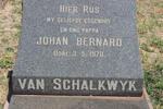 SCHALKWYK Johan Bernard, van -1970