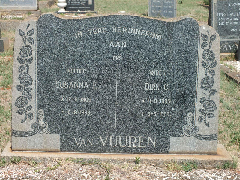 VUUREN Dirk C., van 1895-1969 & Susanna E. 1900-1968
