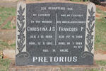 PRETORIUS Francois P. 1904-1964 & Christina J.S. 1899-1962