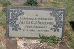 SCHEEPERS Aletta C.J. nee ERASMUS 1898-1963