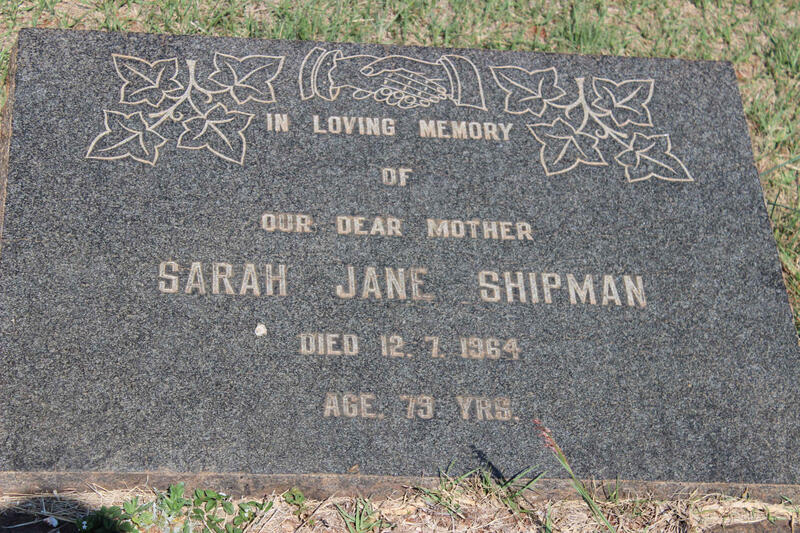 SHIPMAN Sarah Jane -1964