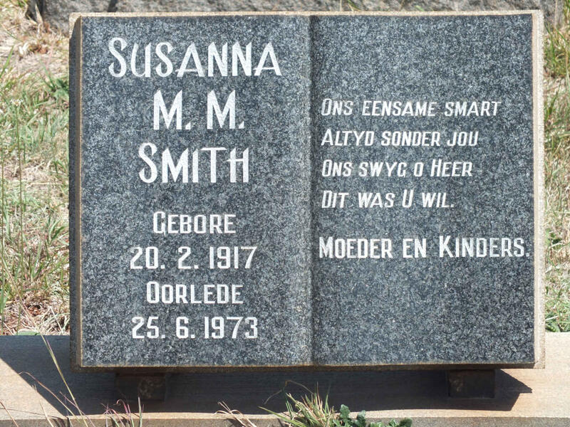 SMITH Susanna M.M. 1917-1973