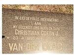 BERG Christiaan Gideon J., van den 1895-1975