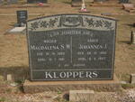 KLOPPERS Johannes J. 1895-1957 & Magdalena S.W. 1903-1991