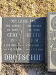DROTSCHIE Gert P. 1915-1994 & Hettie J.M. 1921-1982