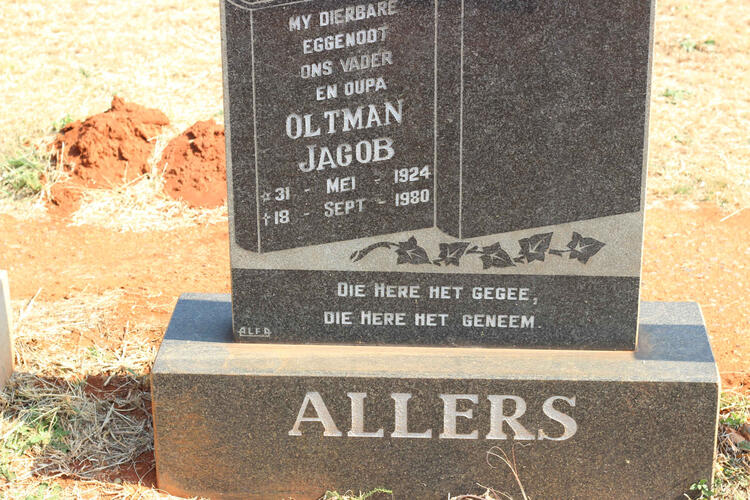 ALLERS Oltman Jacob 1924-1980