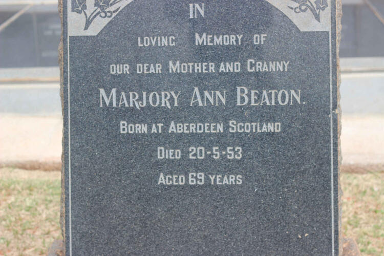 BEATON Marjory Ann -1953