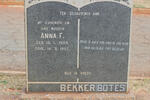 BEKKER Anna F. nee BOTES 1888-1957