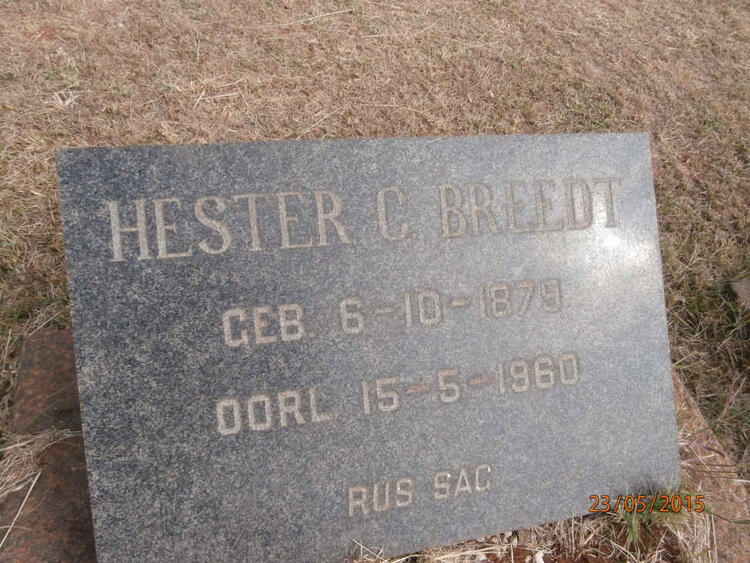 BREEDT Hester C. 1879-1960