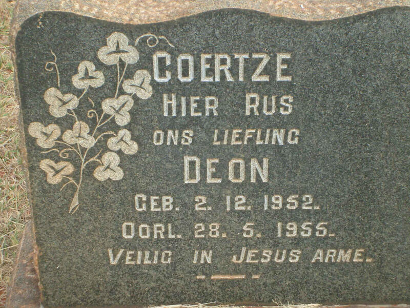 COERTZE Deon 1952-1955
