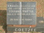 COETZEE Johanna Martha 1959-1959