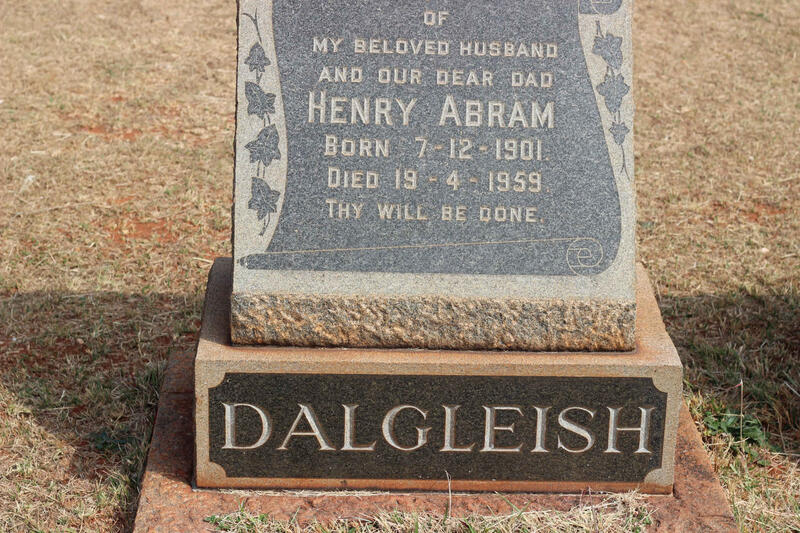 DALGLEISH Henry Abram 1901-1959