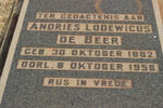 BEER Andries Lodewicus, de 1882-1958