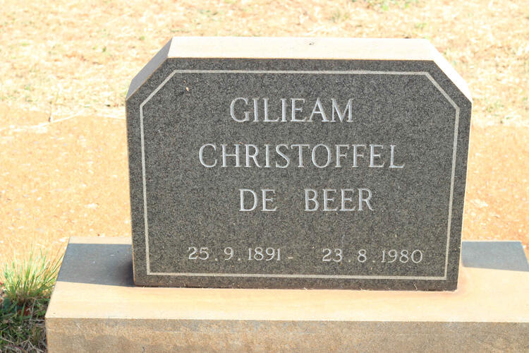 BEER Gilieam Christoffel, de 1891-1980