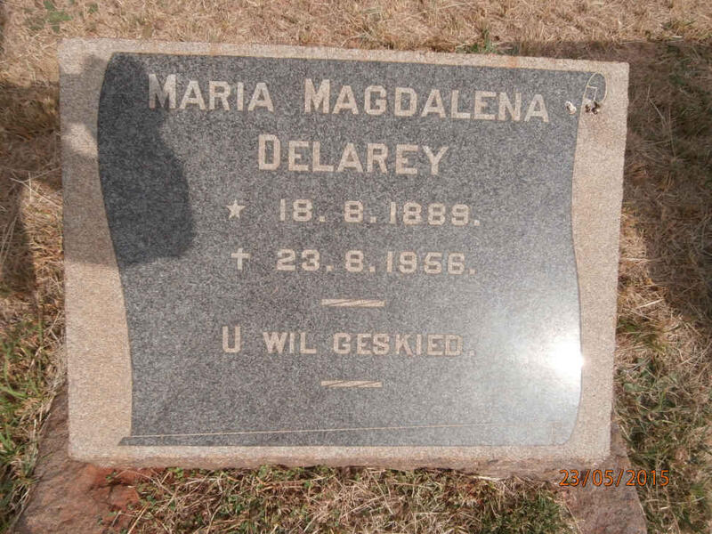 DELAREY Maria Magdalena 1889-1956