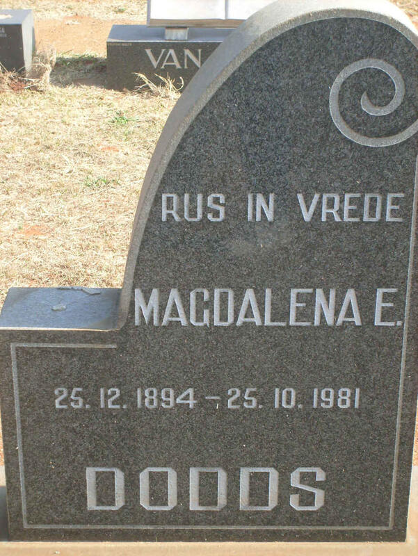 DODDS Magdalena E. 1894-1981