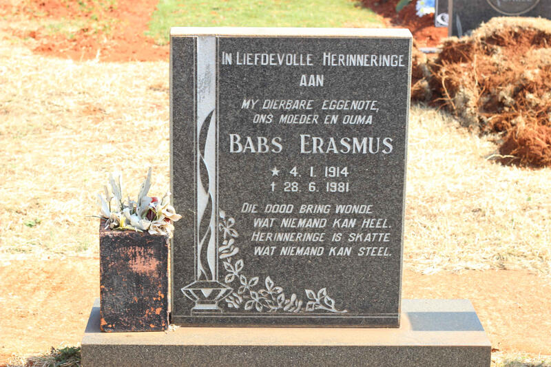 ERASMUS Babs 1914-1981