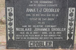 GROBLER Nicolaas Johannes 1897-1965 & Anna I.J. -1954