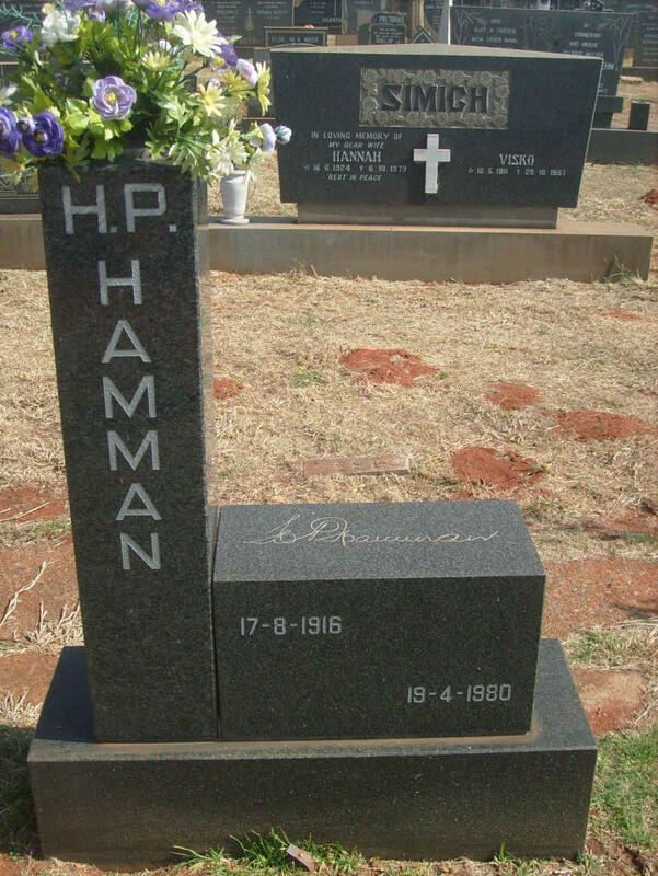 HAMMAN H.P. 1916-1980
