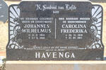 HAVENGA Johannes Wilhelmus 1915-1981 & Carolina Frederika 1919-2011