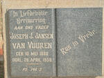 VUUREN Joseph J., Jansen van 1888-1958