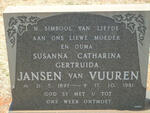 VUUREN Susanna Catharina Gertruida, Jansen van 1897-1981