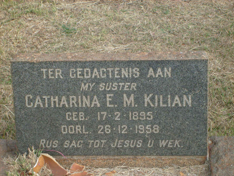 KILIAN Catharina E.M. 1895-1958