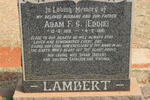 LAMBERT Adam F.C. 1918-1961