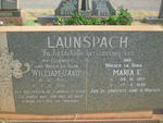 LAUNSPACH William 1912-1972 & Maria E. 1913-1985