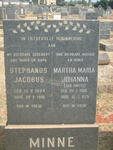 MINNE Stephanus Jacobus 1894-1961 & Martha Maria Johanna nee SMUTS 1900-1979