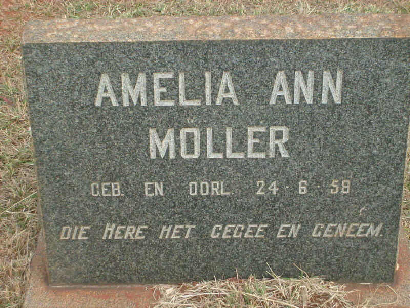 MOLLER Amelia Ann 1958-1958